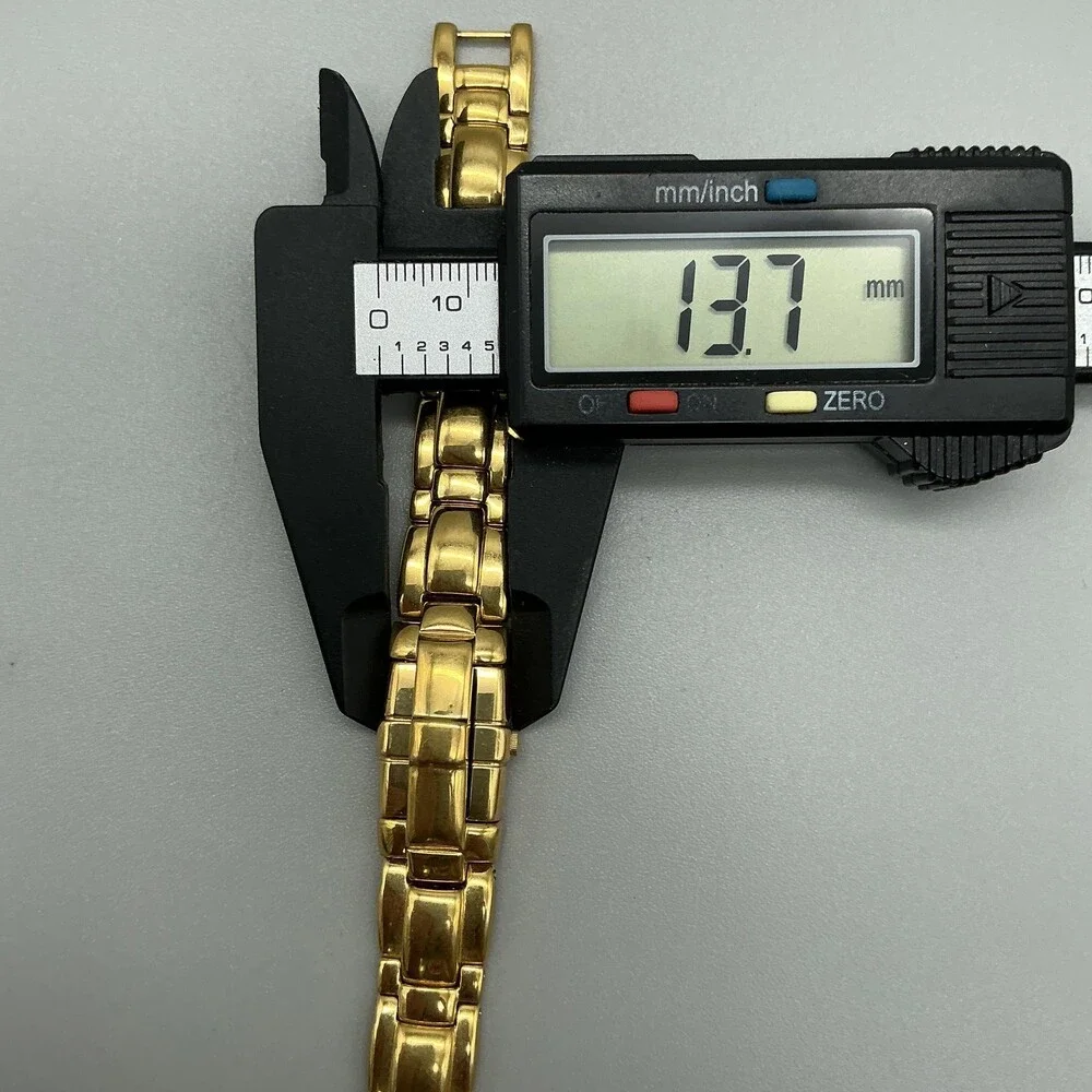 Vintage Citizen Women Watch 14mm Black Dial Gold Tone Hidden Dial New Battery 7